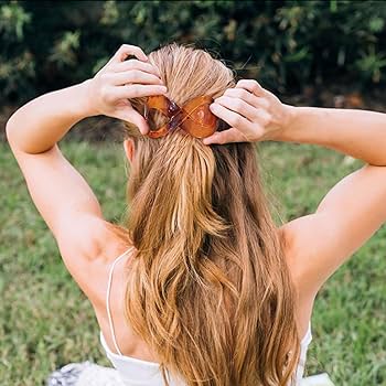 Amazon.co.jp: YIGZYCN 6パック 大型べっ甲ヘアクリップ